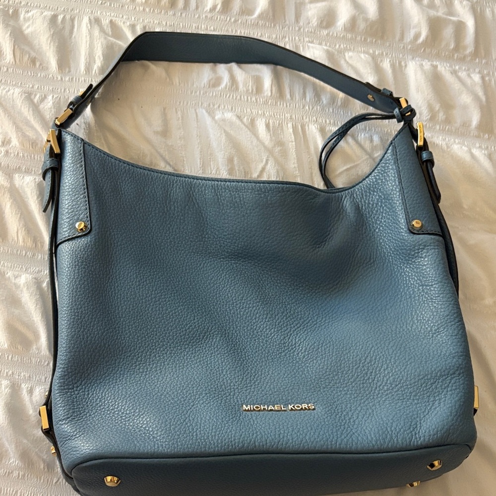 Michael Kors Teal Leather Shoulder Bag